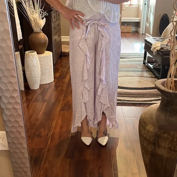Kiwi & Punch flowy pants lavender tie waist - Picture 12 of 14